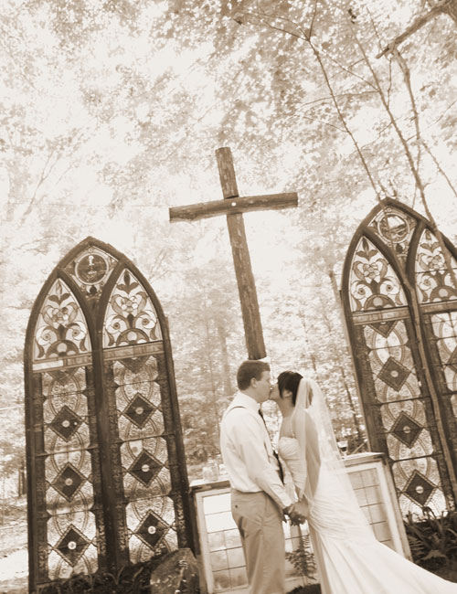 Our wedding in the woods - photo by Jenn Marie Photography