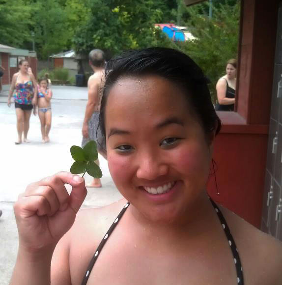 Leah found another four leaf clover
