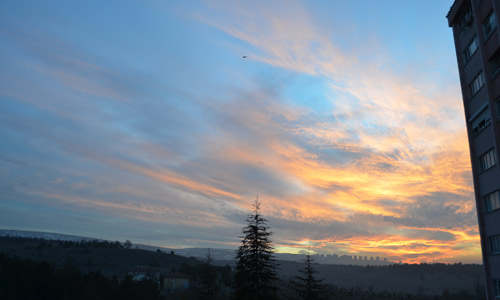 Sunset in Ankara, Turkey