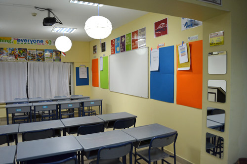Sixth Grade Classroom - subject board areas
