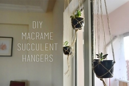 DIY Macrame Succulent Hangers