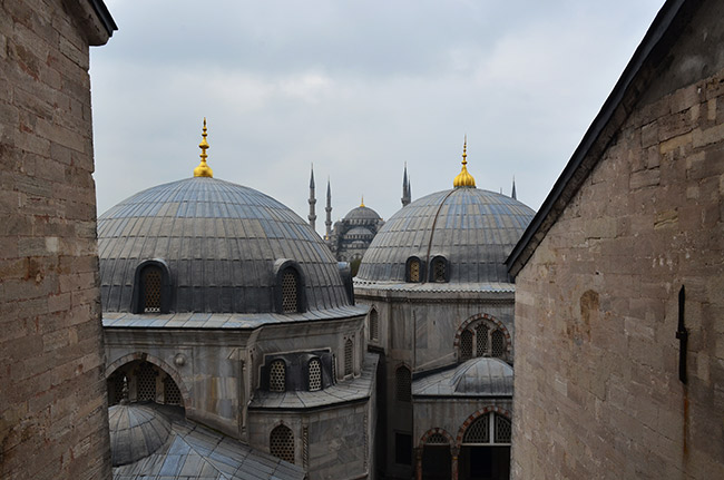 View of Blue Mosque from Hagia Sofia