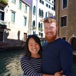 Leah and David by a Venice canal