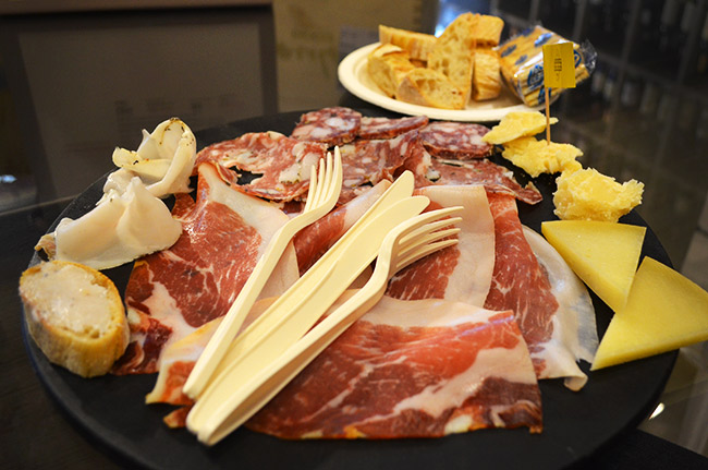 Cheese and meat plate