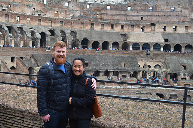 David and Leah in Colosseum