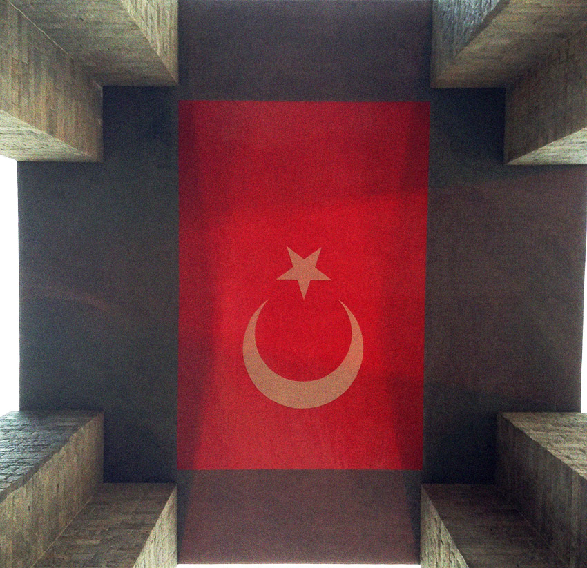 Çanakkale Martyrs' Memorial ceiling view
