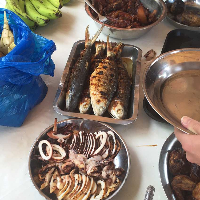 Lunch feast in Philippines
